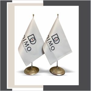 پرچم رومیزی با پایه استیل ساتن